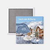 Lech am Arlberg in Oostenrijk - Souvenirmagneet Magneet (Voorkant / Achterkant)