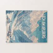 Lech am Arlberg Oostenrijk Illustratie Reizen Kuns Legpuzzel (Horizontaal)