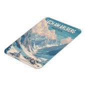 Lech am Arlberg Oostenrijk Illustratie Reizen Kuns Magneet (Linkerzijde)
