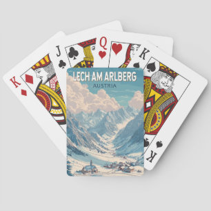 Lech am Arlberg Oostenrijk Illustratie Reizen Kuns Pokerkaarten