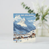 Lech am Arlberg Oostenrijk Reizen Briefkaart (Staand voorkant)