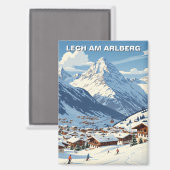 Lech am Arlberg Oostenrijk Reizen Magneet (Voorkant / Achterkant)