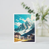 Lech Austria Art vintage reisillustratie Briefkaart (Staand voorkant)