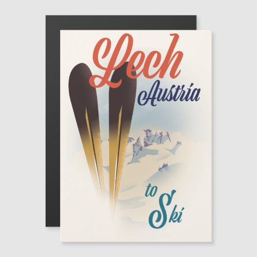 Lech Austria Ski poster (Voorkant / Achterkant)
