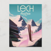 Lech Austria Ski poster. Briefkaart (Voorkant)