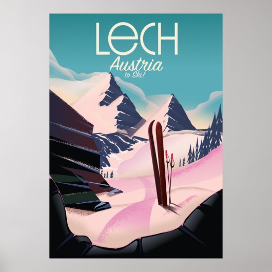 Lech Austria Ski poster. Poster (Voorkant)