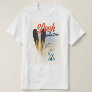 Lech Austria Ski poster T-shirt