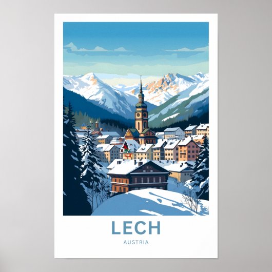 Lech Austria Travel Print (Voorkant)
