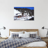 Lech Austria Winter Holiday Card Canvas Afdruk (Insitu (Slaapkamer))