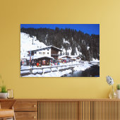 Lech Austria Winter Holiday Card Canvas Afdruk (Insitu (Woonkamer))