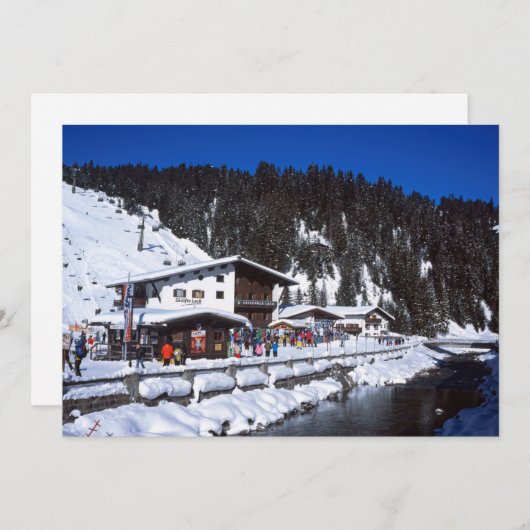 Lech Austria Winter Holiday Card Feestdagenkaart (Voorkant / Achterkant)