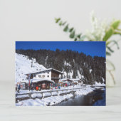 Lech Austria Winter Holiday Card Feestdagenkaart (Staand voorkant)