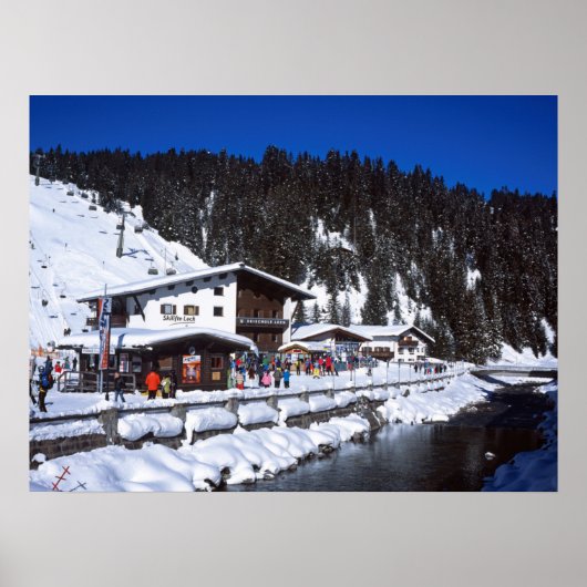 Lech Austria Winter Holiday Card Poster (Voorkant)
