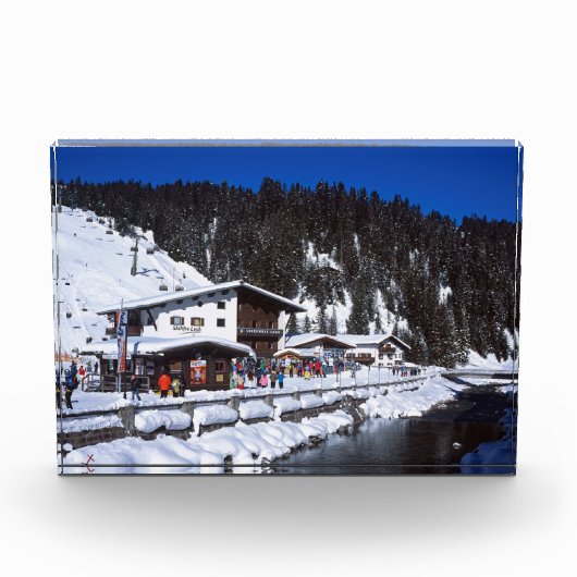 Lech Austria Winter Holiday Card Poster Fotoblokken (Voorkant)