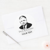 Lech Kaczynski 1949-2010 Ronde Sticker (Envelop)