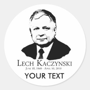 Lech Kaczynski 1949-2010 Ronde Sticker