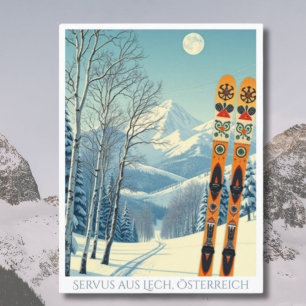 Lech Oostenrijk Europa ski vakantie Briefkaart