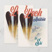 Lech Oostenrijk Ski-poster (Voorkant / Achterkant)
