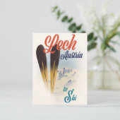 Lech Oostenrijk Ski-poster Briefkaart (Staand voorkant)