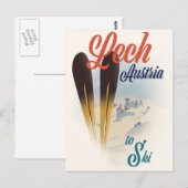 Lech Oostenrijk Ski-poster Briefkaart (Voorkant / Achterkant)