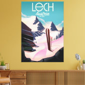Lech Oostenrijk Ski-poster. Canvas Afdruk (Insitu (Woonkamer))