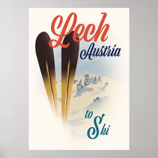 Lech Oostenrijk Ski-poster Poster (Voorkant)