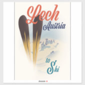 Lech Oostenrijk Ski-poster Sticker (Vel)