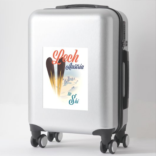 Lech Oostenrijk Ski-poster Sticker (Koffer)