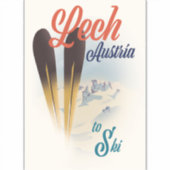 Lech Oostenrijk Ski-poster Sticker (Voorkant)