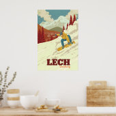 Lech Sneeuwboarden Reisposter Poster (Keuken)