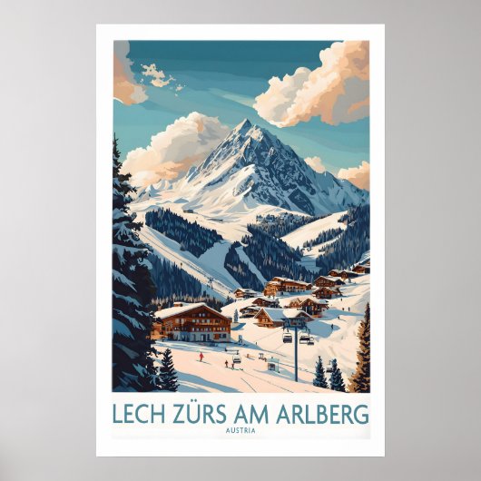 Lech Zürs am Arlberg Ski Poster 1 (Voorkant)