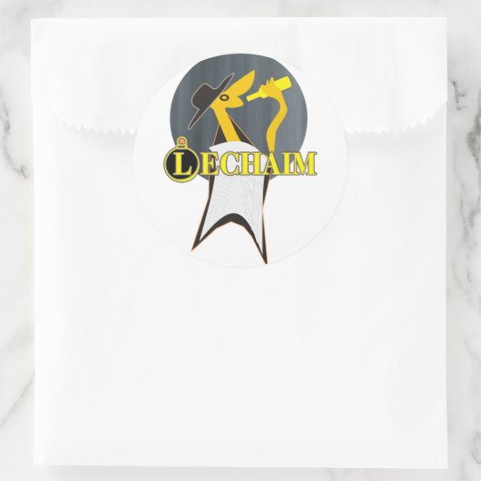 Lechaim Ronde Sticker (Tas)