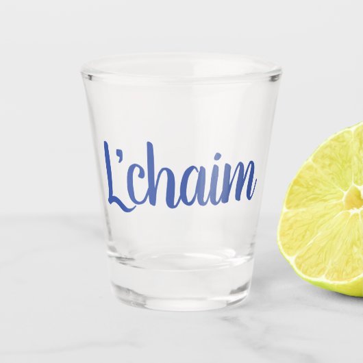 Lechaim Shot Glas (Voorkant)