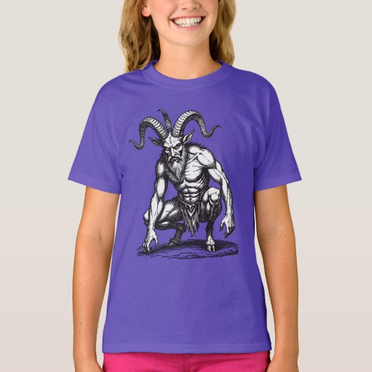 Lechies Mens Geit Duivel Hybride T-shirt (Voorkant)