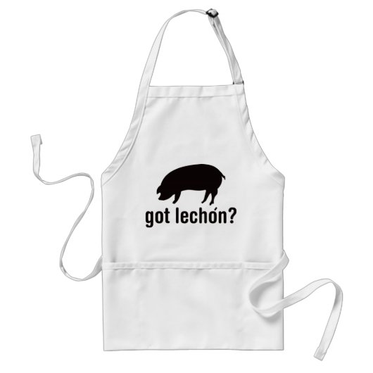 Lechon - Basic Black Standaard Schort (Voorkant)