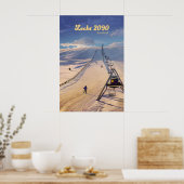 Lecht 2090 Schotland Skigebied Reisposter Poster (Keuken)