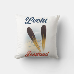 Lecht Scotland Ski poster reiskunst Kussen