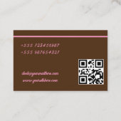 Leckerer Turm aus Erdbeer und Vollmilchschokolade Visitekaartje (Achterkant)