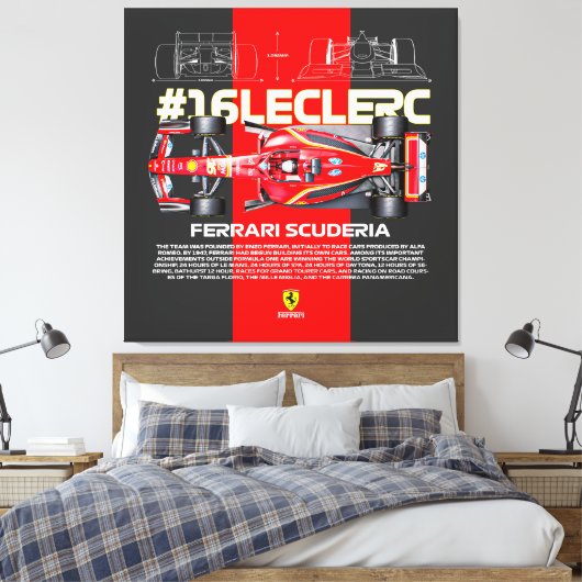 Leclerc16 Canvas Afdruk (Insitu (Slaapkamer))