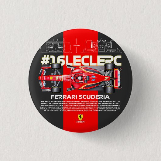 Leclerc16 Ronde Button 3,2 Cm (Voorkant)