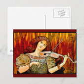 Lecons Music Violin Vintage Poster Briefkaart (Voorkant / Achterkant)