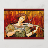 Lecons Music Violin Vintage Poster Briefkaart (Voorkant)
