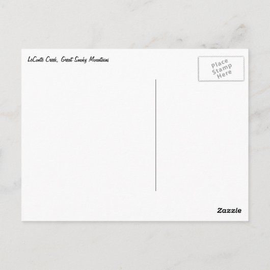LeConte Creek in Great Smoky Mountains Briefkaart (Achterkant)