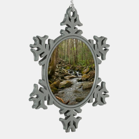 LeConte Creek in Great Smoky Mountains Tin Sneeuwvlok Ornament (Links)