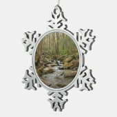 LeConte Creek in Great Smoky Mountains Tin Sneeuwvlok Ornament (Rechts)