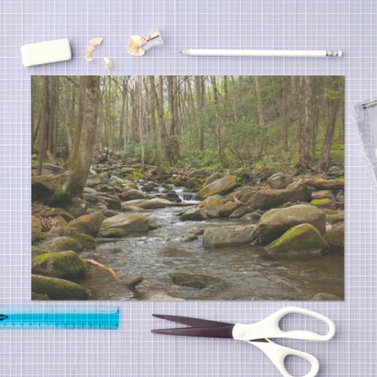 LeConte Creek in Great Smoky Mountains Tissuepapier (Craft)