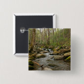 LeConte Creek in Great Smoky Mountains Vierkante Button 5,1 Cm (Voorkant /achterkant)