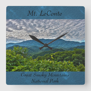 LeConte Great Smoky Mountains Clock Vierkante Klok