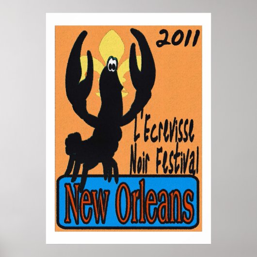L'écrevisse Noir 2011 New Orleans Poster (Voorkant)
