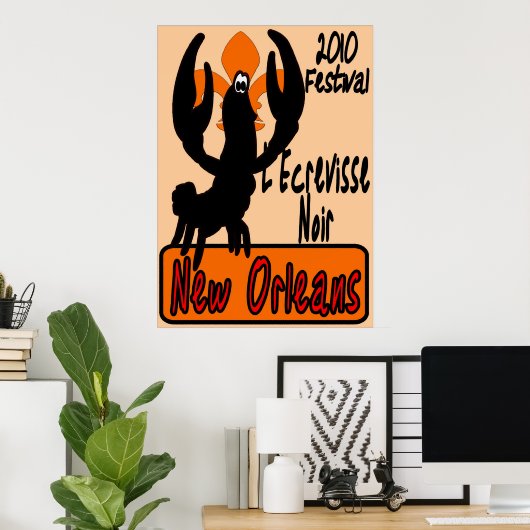 L'Ecrevisse Noir Poster (Thuiskantoor)